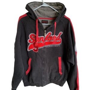 Stanford Cardinals Full Zip Hoodie Sweatshirt Embroidery Size Medium Oversize